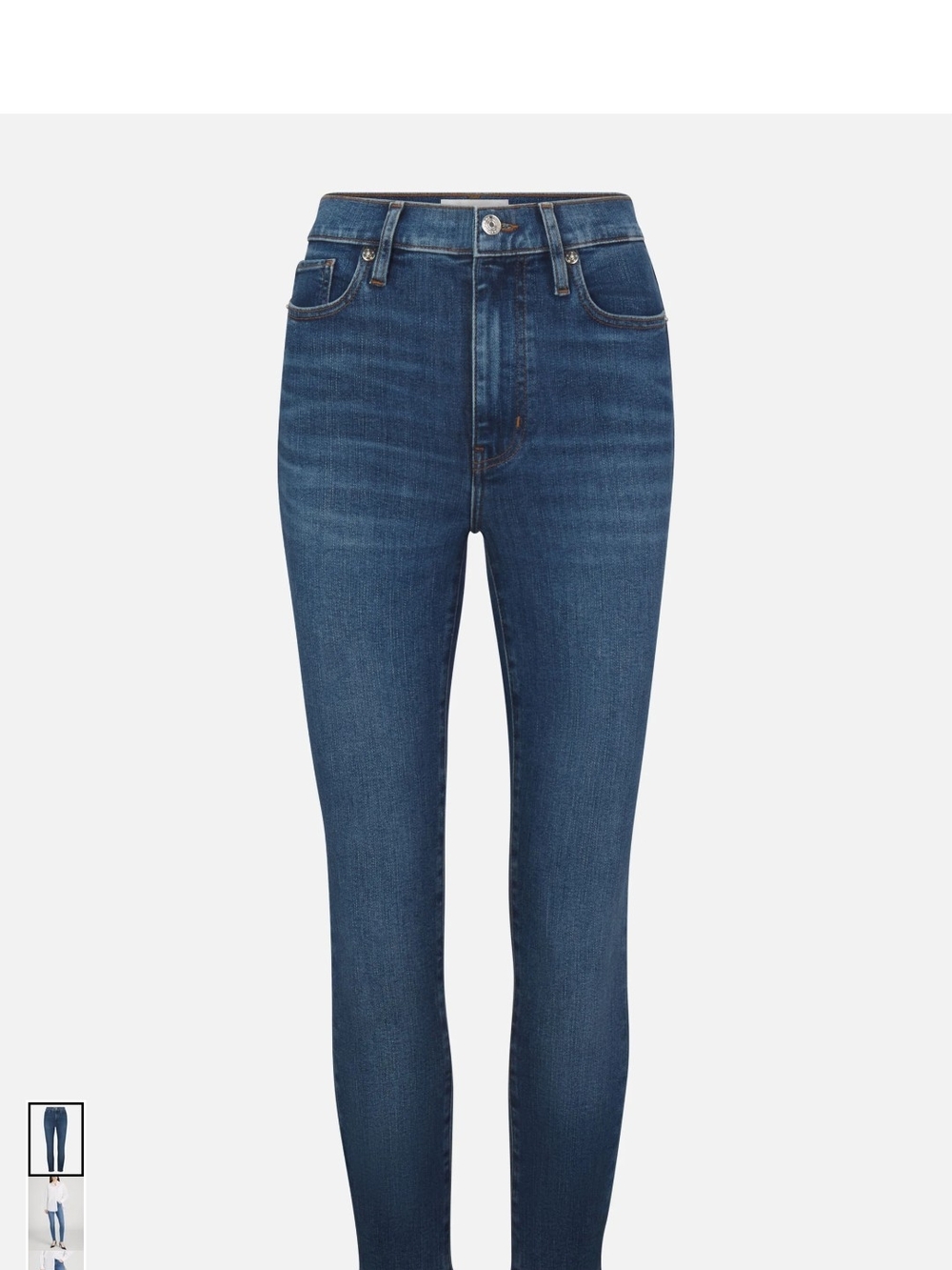 Frame Denim Mid-Rise Indigo Skinny Jeans